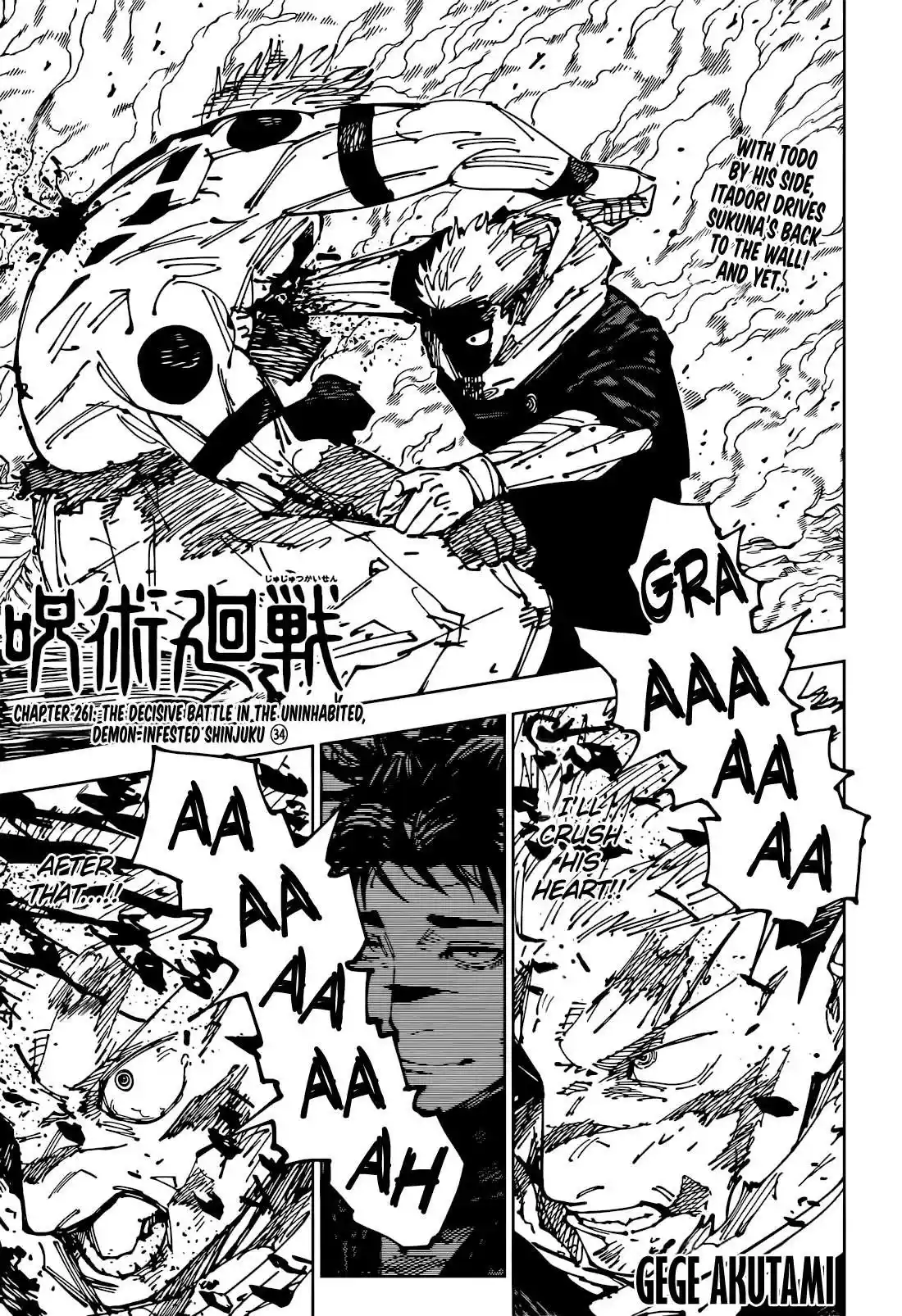 Read Jujutsu Kaisen Chapter 261